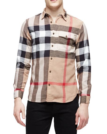 burberry brit exploded check sport shirt|Burberry Men's Exploded.